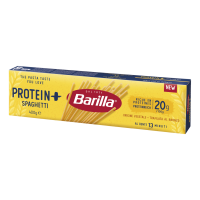 Barilla Макарони Спагетті протеїн плюс з твердих сортів пшениці 400г. Термін придатності - 730 діб. Виробник: ”Barilla G.&R. Fratelli S.p.A“. Адреса виробника: Via Mantova 166, IT 43100, Parma, Італія