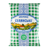 Молоко Селянське ультрапастеризоване 1% 900г