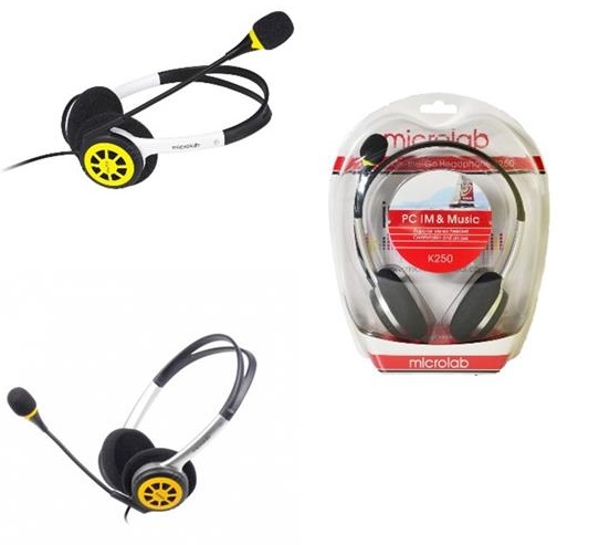 Гарнитура MICROLAB K250Y Black,Yellow