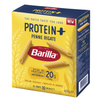 Barilla Макарони Пенне рігате протеїн плюс з твердих сортів пшениці 400г. Термін придатності - 730 діб. Виробник: ”Barilla G.&R. Fratelli S.p.A“. Адреса виробника: Via Mantova 166, IT 43100, Parma, Іт