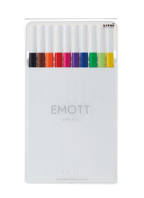 Лайнер uni EMOTT 0.4мм fine line, Standard Color, 10 кольорів