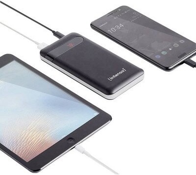 Портативное зарядное устройство Power Bank Intenso 10000mAh 20W PD, QC Grey