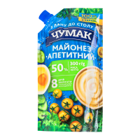 ЧУМАК МАЙОНЕЗ АПЕТИТН 50%300Г