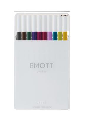 Лайнер uni EMOTT 0.4мм fine line, Standard Color, 10 кольорів