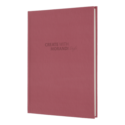Записна книжка MORANDI STYLE, А5, 80 арк., клітинка, офсет крем, тв. лам. обкладинка, маренго