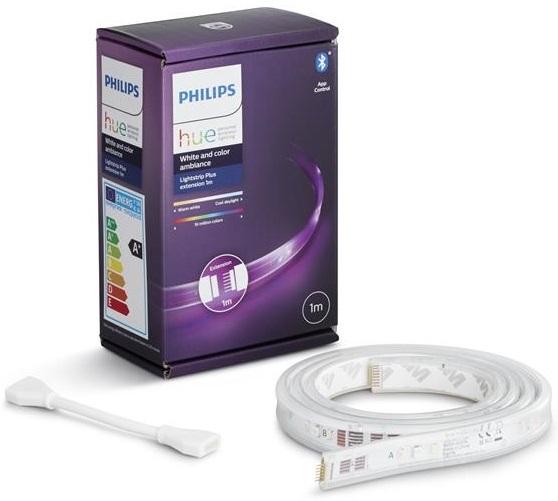 Лента светодиодная умная Philips Hue Plus, 0.5W(20Вт), 2000K-6500K, RGB, ZigBee, Bluetooth, диммирование, удлинитель, 1м