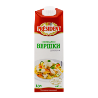 Вершки President Кулінарні ультрапастериз д/соусів 18% 950г