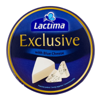Сир плавлений Lactima Exclusive Blue Cheese порційний 40% 8*17.5г/уп. Склад: сири 45% (32% сиру з блакитною пліснявою) (пастеризоване коров`яче молоко, сіль кухонна, лакто-культури (з молока), стабілі