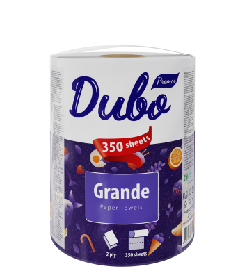 Рушник целюлозний "Диво Premio GRANDE", по 1 рул., на гільзі, 2-х шар., білий