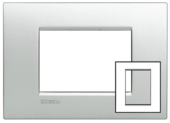 Bticino LivingLight Рамка прямоугольная, 3+3 м, алюминий