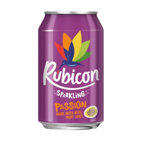 Напій Rubicon безалкогольний зі смаком маракуйї 330мл. Склад: вода, цукор, сік з маракуйї відновлений з концентрату (4%), кислота: яблучна кислота, ароматизатори, стабілізатори (геланова камедь, пекти