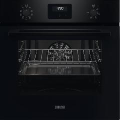 Духовой шкаф Zanussi электрический, 65л, A, пар, дисплей, конвекция, черный