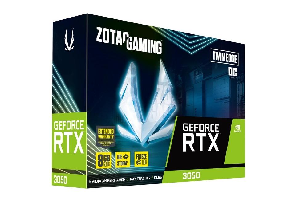 Видеокарта ZOTAC GeForce RTX 3050 8GB GDDR6 Twin Edge OC купить