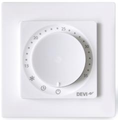 Терморегулятор Devi Devireg Room 4...45 °C для теплої підлоги механічний програмований Bluetooth вбудований 16A 230В білий