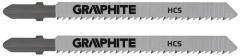 Полотно для електролобзика GRAPHITE, 8TPI, хвостовик T, Laser Tec,, набір 2шт