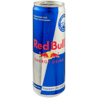 Напій Red Bull Energy drink енергетичний безалкогольний сильногазований з таурином 355мл. Склад: вода, цукроза, глюкоза, регулятори кислотності (лимонна кислота, бікарбонат натрію, карбонат магнію), в
