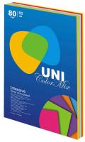 Папір кільк. Uni Color Intensiv Mix A4, 80г/м2, 250арк., 5 кільк.