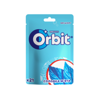 Гумка жувальна Orbit Солодка м`ята без цукру 29г. Склад: підсолоджувач сорбіт Е420, підсолоджувач ксиліт Е967, гумова основа, барвник Е170, вологоутримуючий агент Е422, загущувач Е414, ароматизатори,