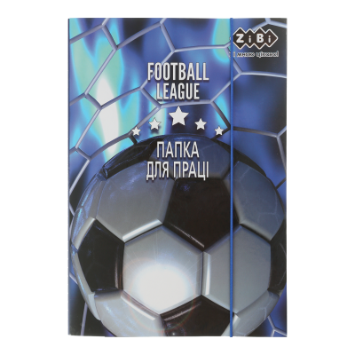 Папка для праці FOOTBALL, картонна, на резинках А4+ (300х212х28мм), KIDS Line