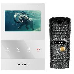 Комплект відеодомофона Slinex SQ-04 білий + Панель виклику Slinex ML-16НR антична