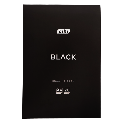 Альбом для малювання (планшет) BLACK, А5, 20 арк., 120 г/м2, клеєний блок, чорний, KIDS Line
