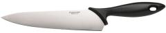 Кухонний ніж кухарський Fiskars Essential, 21.4см, нержавіюча сталь, пластик, чорний, пластик