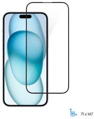 Захисне скло 2E для iPhone 15, 2.5D FCFG, (1 Pack), чорна рамка