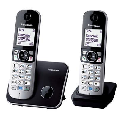 Радіотелефон DECT Panasonic KX-TG6812UAB, чорний
