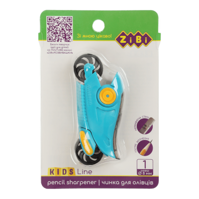 Чинка MOTORCYCLE з контейнером, 1 отв., контейнер, пластик. корпус, KIDS Line