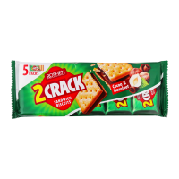 Печиво Roshen 2 Crack затяжне з начинкою какао-горіх 190г. Склад: борошно пшеничне, цукор, жири рослинні (негідрогенізовані пальмова, пальмоядрова олії), ядра горіхів фундука смажені терті (6% в начин