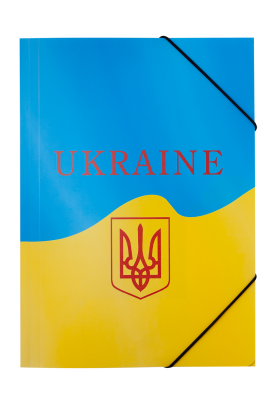 Папка на гумці, A4, UKRAINE, ARABESKI, жовта