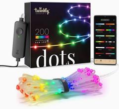 Гірлянда Smart LED Twinkly Dots Lights RGB 200 IP44 20м кабель чорний