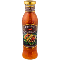 Соус Peri peri Папричи Китайська кухня Гостро-солодкий 320г. Склад: вода питна, цукор білий кристалічний, сіль кухонна харчова, крохмаль кукурудзяний, фруктоза, перець червоний мелений Чилі, перець со
