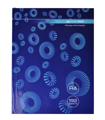 Книга канцелярська FLORISTICA, А4, 192 арк., клітинка, офсет, тверда ламінована обкладинка