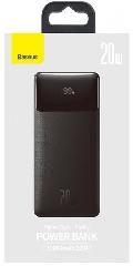 Портативное зарядное устройство Power Bank Baseus 10000mAh 20W Bipow 2xUSB/USB-C/microUSB Black