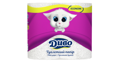 Папір туалетний целюлозний "Диво" Econom, 4 рул.
