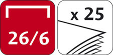 Степлер GREENLOGIC, пластиковий, 25 л, (скоби №24 / 6, 26/6), чорний