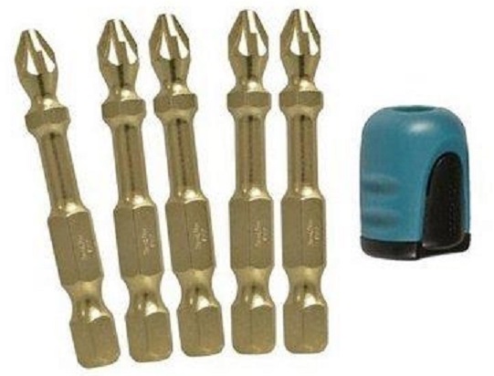 Насадка магнитная Makita B-42488 Mag booster с набором бит PH2 (5 шт.)