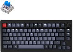 Клавиатура Keychron V1 84 Key QMK Gateron G PRO Blue Hot-Swap RGB Knob Carbon Black