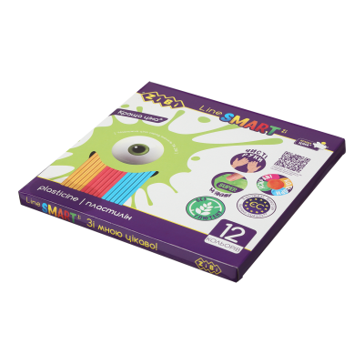 Пластилін 12 кольорів, 240 г, SMART Line
