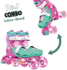 Роликові ковзани Neon Combo, розмір 30-33, квіти