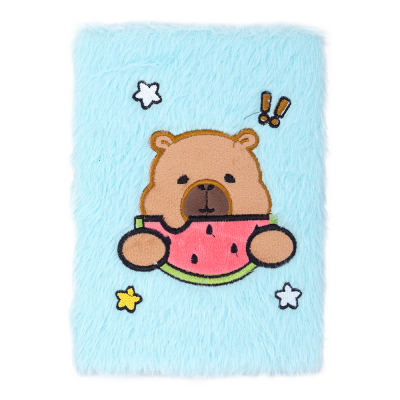 Блокнот плюшевий CAPYBARA 12, А5, 80 арк., клітинка, асорті, KIDS Line