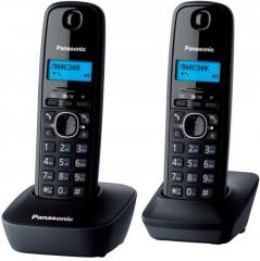 Радіотелефон DECT Panasonic KX-TG1612UAH, чорно-сірий