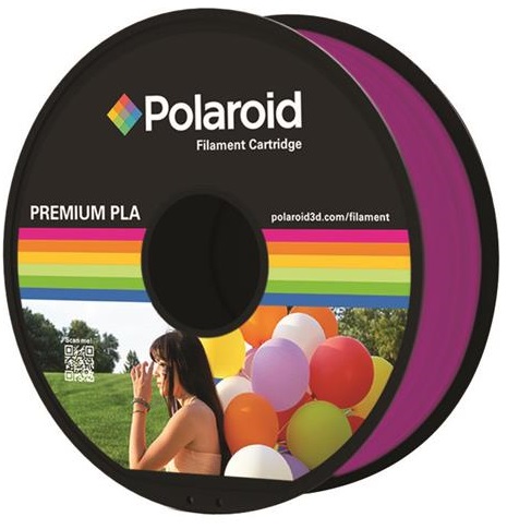 Котушка з ниткою 1.75мм / 1кг PLA Polaroid для 3D принтера, прозорий пурпурний
