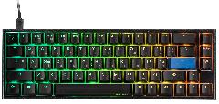 Клавіатура Ducky One 2 SF, Cherry Silent Red, RGB LED, UA/RU, Black-White
