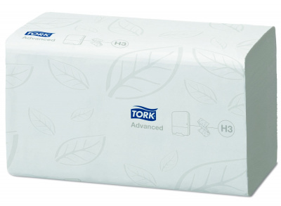 Рушники паперові білі ADVANSED, 200 шт, 2 шари, скл.Singlefold