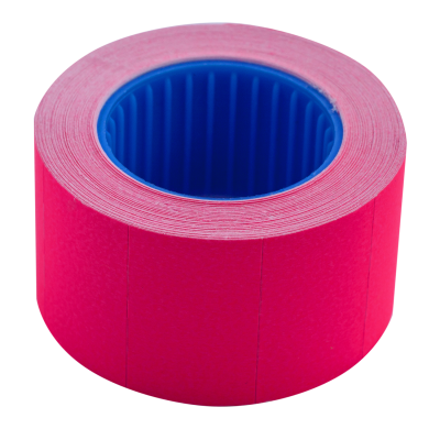 Цінники 26х 16 мм, 375 шт, 6 м, прямокутні, зовнішня намотування, малинові