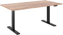 Стіл комп’ютерний 2E CE150WOLD, висота 62-128см, електропривод, стільниця 150x75см (состарене дерево), металева база (чорна)