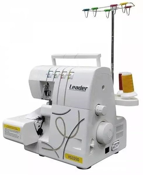 Оверлок LEADER VS325D, 100Вт, 10 оп., (4, 3, 2-х ниткові шви), білий