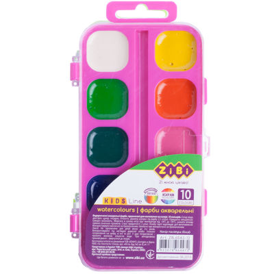 Водорозчинні акварельні фарби. 10 кол., рожевий, KIDS Line